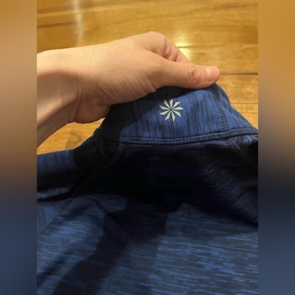 ATHLETA Blue 1/4 Zip Sweater Size Medium - Picture 4 of 4